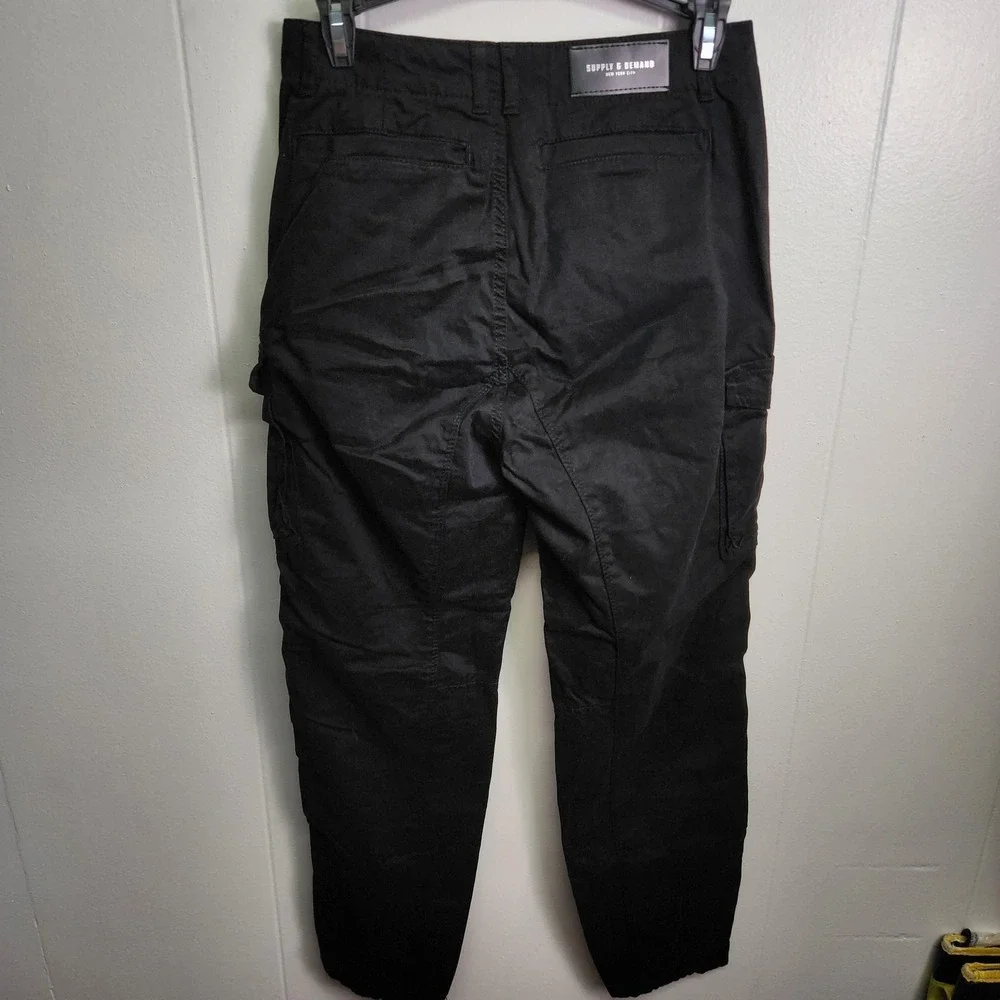 Supply & Demand Rifle Cargo Pants Youth XL Black Stretch Pockets‎ Streetwear New
